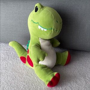 Charming Green and Red Dinosaur Plush Toy